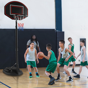 Basketball Hoop Basketball Goal System - Black by Costway