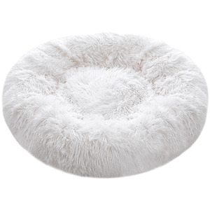 Fluffy Donut Pet Bed with Soft Plush by Livingandhome