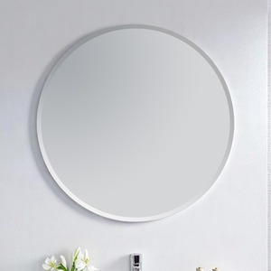 Fitzrovia Wall Mounted Round Frameless Bathroom Mirror 60cm Diameter - Glass / 45cm by Showerdrape