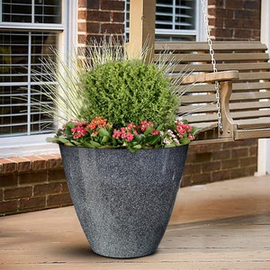 Set of 2 Glazed Effect Savannah Planters - Windswept Grey Fusion