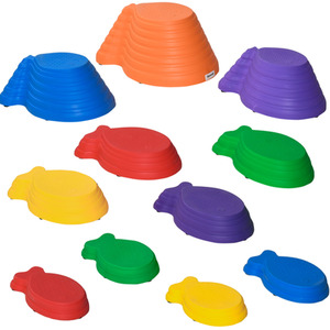Outsunny 11-Piece Kids Balance Stepping Stones - Multicoloured by Outsunny