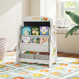 4-in-1 Kids Art Easel - White & Natural by Costway