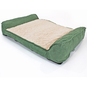 Deluxe Orthopaedic Dog Bed in Suede Green - Green / L by Actiaspet