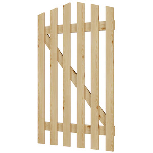 Solid Wood Garden Gate with Z-Shaped Structure by Livingandhome