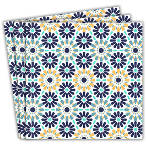 Marrakesh Party Paper Napkins Green - WHITE by Peacock Supplies
