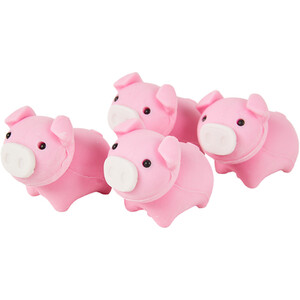 Pack of 4 Pig 3D Erasers - Pink by i doodle