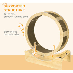 PawHut Cat Wheel with Brake - Brown by PawHut