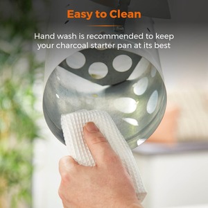 Charcoal Starter Pan Stainless Steel - Silver by Tower