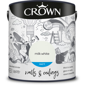 Crown Matt Breatheasy Emulsion Paint - Milk White by Crown Paints