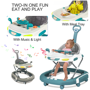 First Steps Push Along Baby Walker and Bouncer - Grey