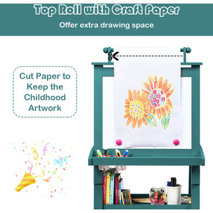 Kids Art Easel - Blue by Costway