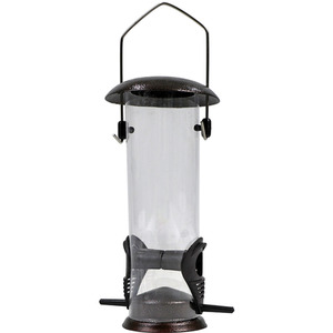 Hanging Wild Bird Feeder Set of 4 Nut Seed Fat Ball - Dark Brown by Actiaspet