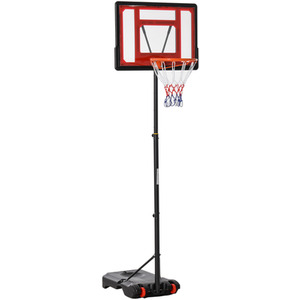 HOMCOM Basketball Hoop Stand with Adjustable Height - Black by HOMCOM