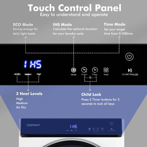 4KG Compact Dryer - White by Costway