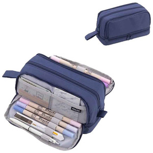 Large Capacity Pencil Case with Multiple Partitions
