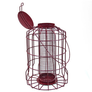 Wild Bird Feeder with Guard - 3 Pieces - Red by Actiaspet