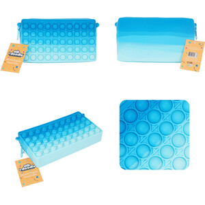 Silicone Popper Pencil Case - Blue by i-doodle