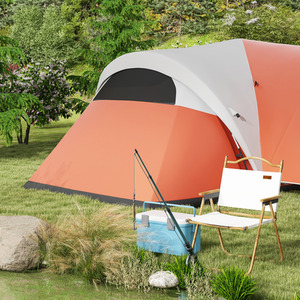 Outsunny 3000mm Waterproof Camping Tent with Porch and Sewn in Floor by Outsunny