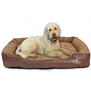 Faux Fur Dog Bed in Brown by Actiaspet