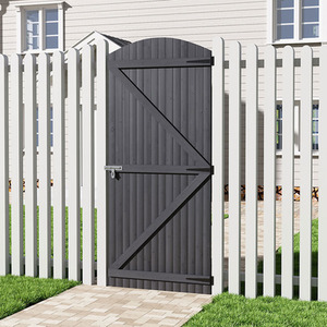 90CM Semi Braced Arch Top Wooden Garden Gate by Livingandhome