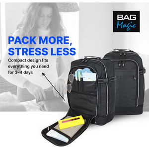 RyanAir Approved Cabin Holdall on Wheels - 20L, 40x25x20cm by Bordlite