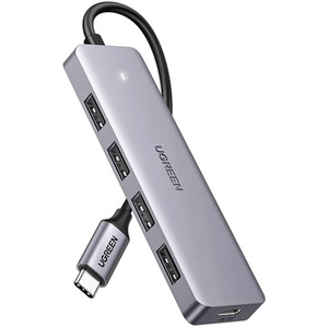 Ugreen USB Type C 4 Port USB Hub - Grey by UGREEN