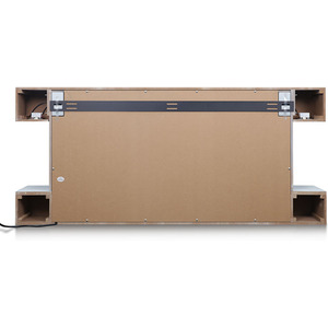 Recessed Electric Fireplace with Adjustable Flame and 2 Heating Settings - White by Livingandhome