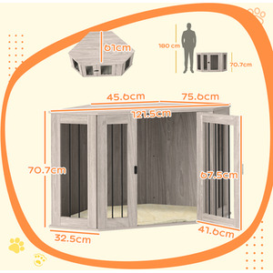 PawHut 2 in 1 Conner Dog Crate Furniture with Cushion by PawHut