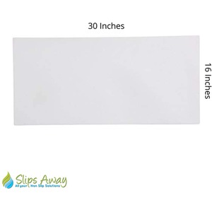 Non Slip Adhesive Bath Mat - Ultra Thin - Anti Skid Textured Vinyl 16