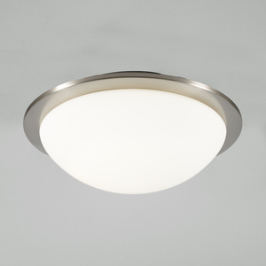 Arwel LED Bathroom Glass Dome Flush Ceiling Light by Litecraft