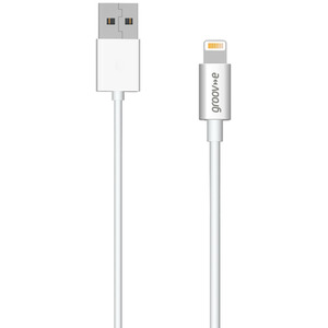 MFI Lightning to USB-A Charging Cable 2M - White - White by Groov-e