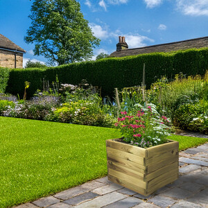Wooden Planter - Natural by Forest Garden