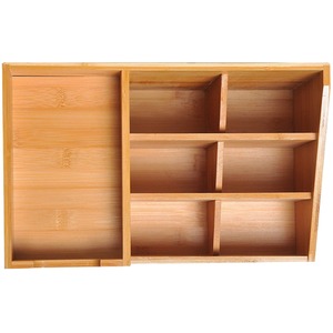 HOMCOM Bamboo Desktop Organiser - Natural by HOMCOM