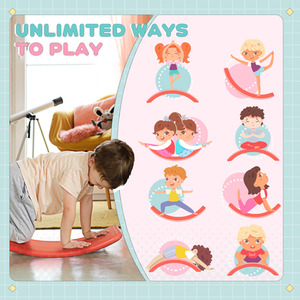 ZONEKIZ Balance Board, Kids Wobble board, Montessori Toy for 3-6 Years - Red by ZONEKIZ