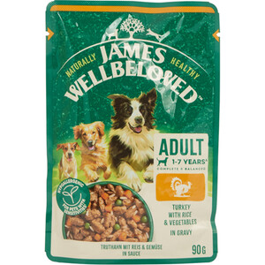 James Wellbeloved Adult Wet Dog Food in Gravy - Turkey with Rice by James Wellbeloved