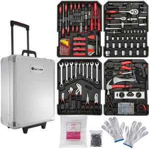 Tool Box Trolley 599 Pcs - Silver by tectake