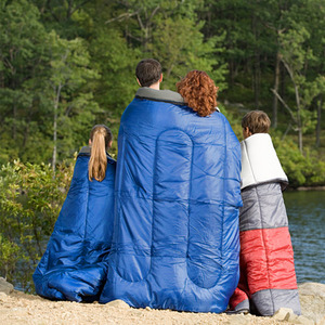Costway Camping Sleeping Bag Double Outdoor Sleeping Bag - Blue by Costway