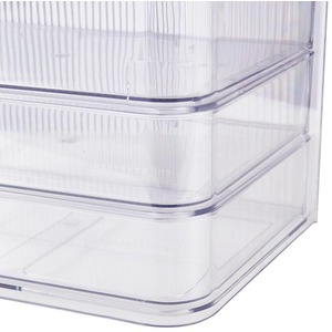 Clear Desktop Makeup Organiser with Two Drawers by komore