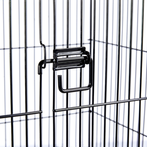 Rolling Parrot Cage with Open Top Detachable Stand - Black by Yaheetech
