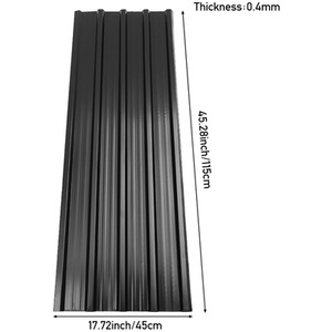 Steel Corrugated Panels Set - Charcoal Black / 6 / S by Garden Sanctuary