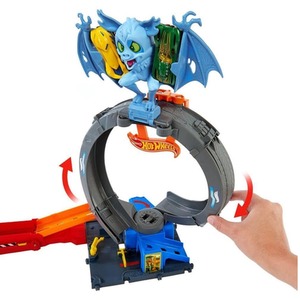 Hot Wheels City Toy Car Track Set Bat Loop Attack - Multicolour by Hot Wheels