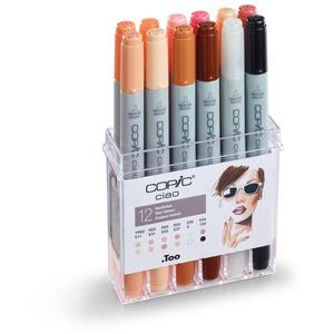 Copic ciao 12 Piece Skin Tone Set - Skin tones by Copic