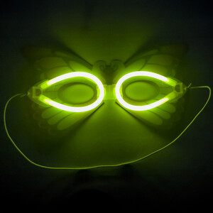 Glow Party Butterfly Mask - Yellow by Imaginate