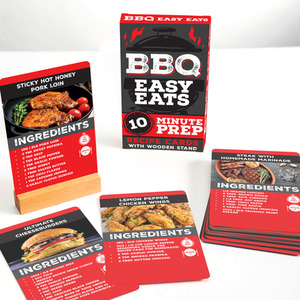 BBQ Eats Recipe Cards - Black by Boxer Gifts