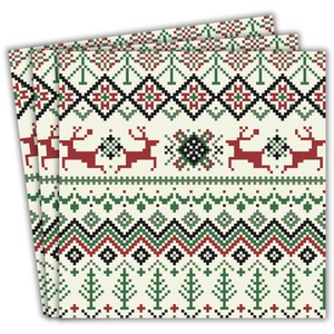 Scandi Party Paper Napkins Forest - GREEN by Peacock Supplies