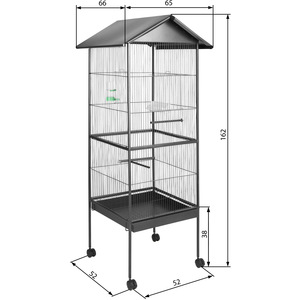 Bird Cage 162cm High - Anthracite by tectake