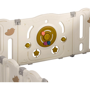 Foldable Baby Playpen - White / 14 Panels by Dekko