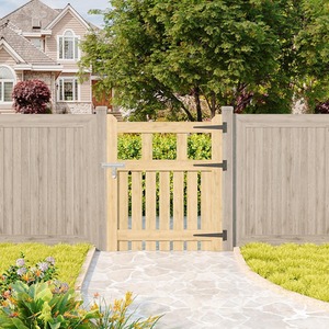Spruce Wood Garden Fence Gate with Raised Sides by Livingandhome