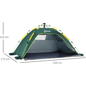 Outsunny Two Men Pop Up Tent - Green by Outsunny