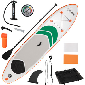 Outsunny 10ft Inflatable Paddle Stand Up Board - White by Outsunny